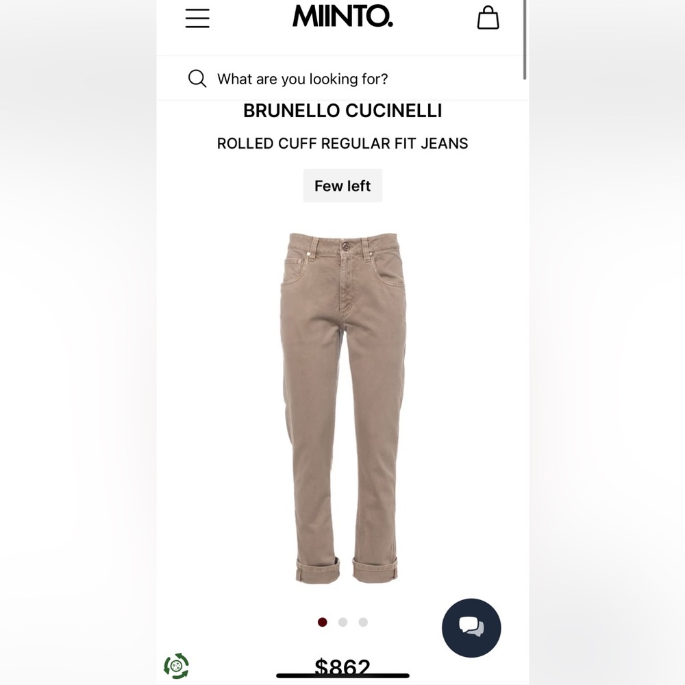 Brunello Cucinelli Rolled Cuff Regular Fit Jeans